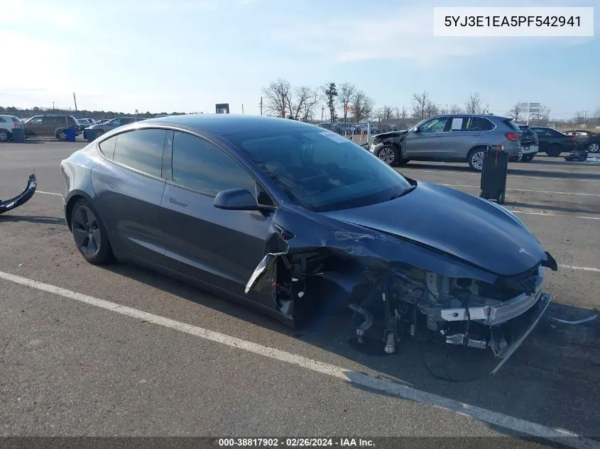 5YJ3E1EA5PF542941 2023 Tesla Model 3 Rear-Wheel Drive