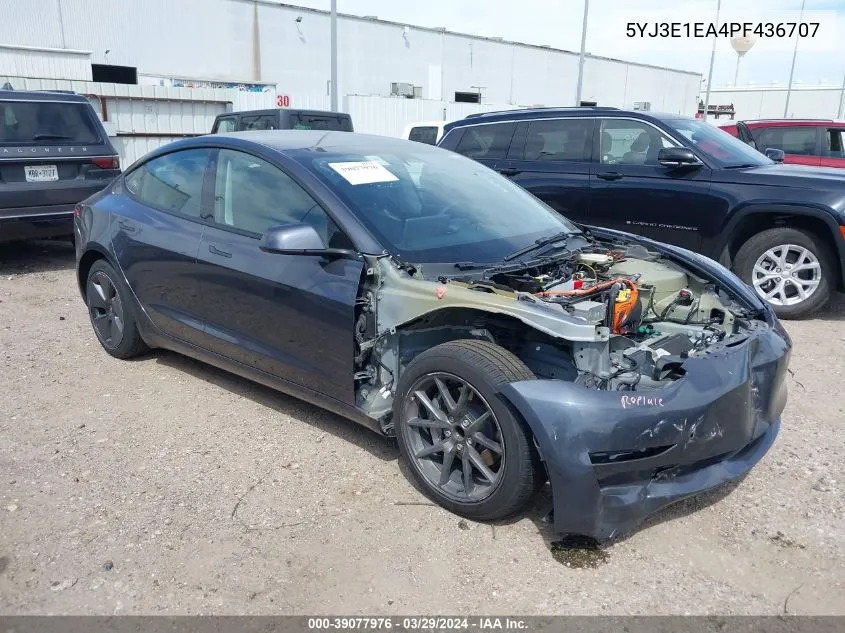 5YJ3E1EA4PF436707 2023 Tesla Model 3 Rear-Wheel Drive