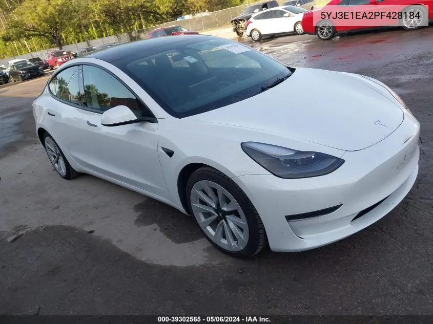 5YJ3E1EA2PF428184 2023 Tesla Model 3 Rear-Wheel Drive