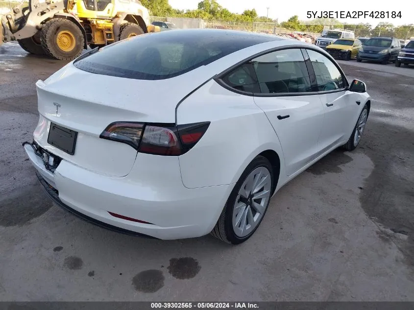 5YJ3E1EA2PF428184 2023 Tesla Model 3 Rear-Wheel Drive