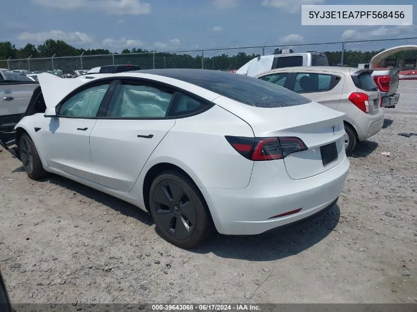 5YJ3E1EA7PF568456 2023 Tesla Model 3 Rear-Wheel Drive