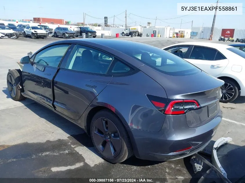 5YJ3E1EAXPF558861 2023 Tesla Model 3 Rear-Wheel Drive