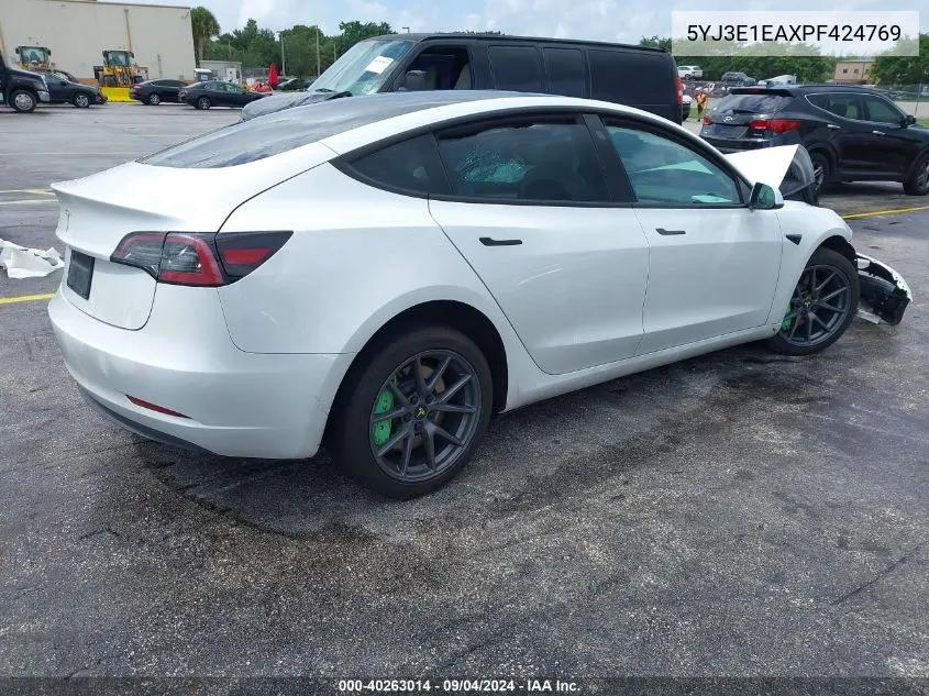 5YJ3E1EAXPF424769 2023 Tesla Model 3 Rear-Wheel Drive