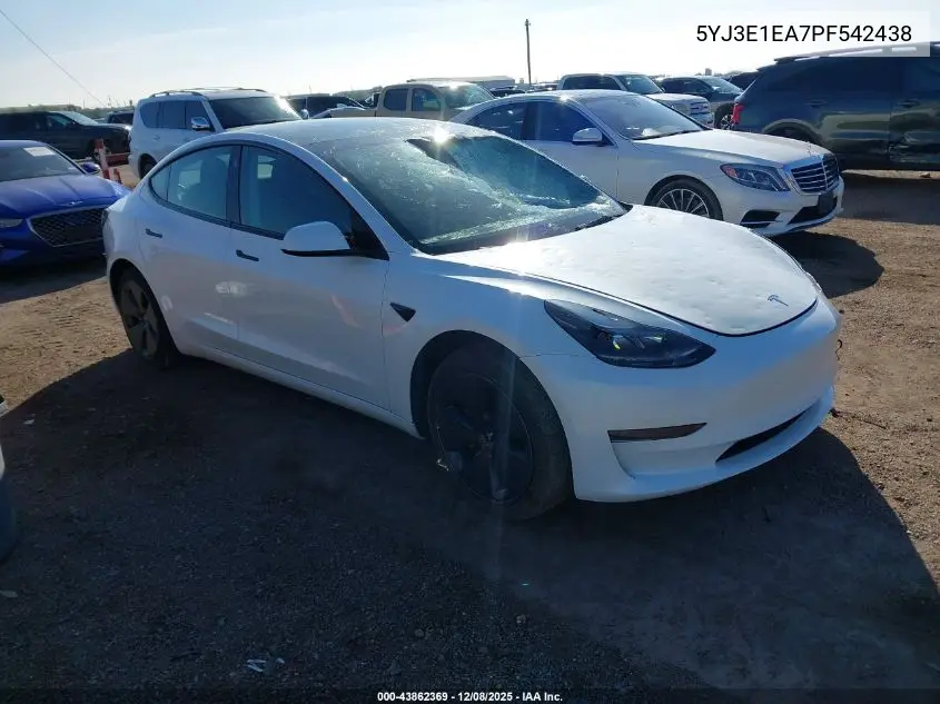 5YJ3E1EA7PF542438 2023 Tesla Model 3 Rear-Wheel Drive
