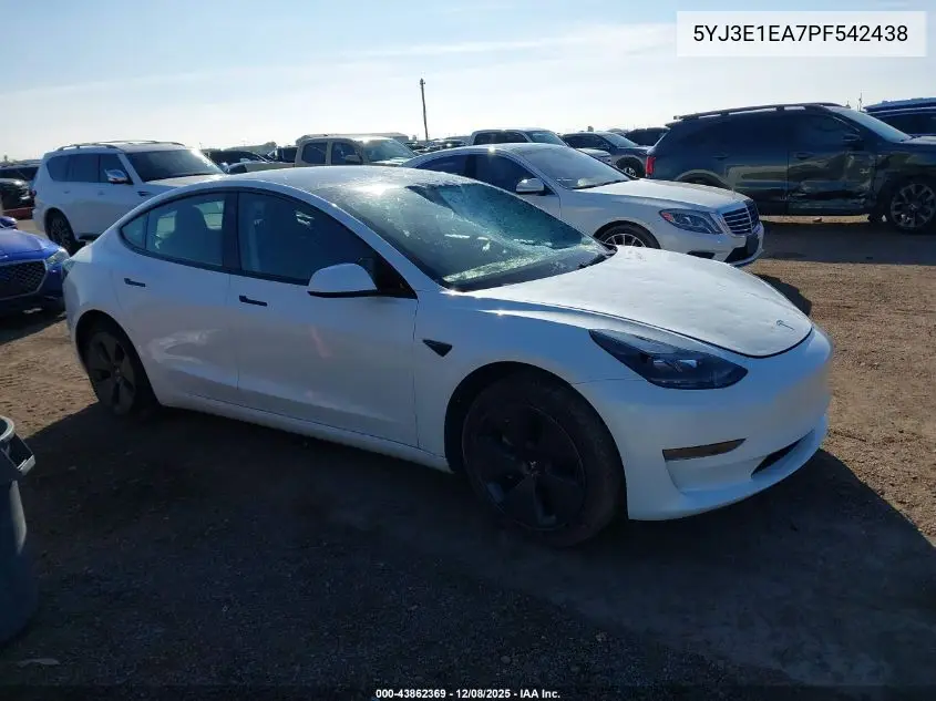 5YJ3E1EA7PF542438 2023 Tesla Model 3 Rear-Wheel Drive