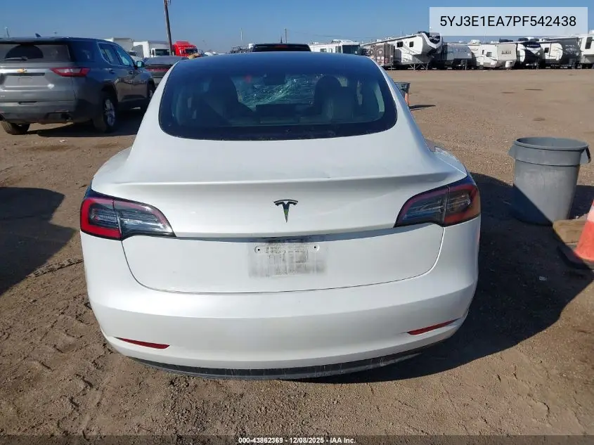 5YJ3E1EA7PF542438 2023 Tesla Model 3 Rear-Wheel Drive