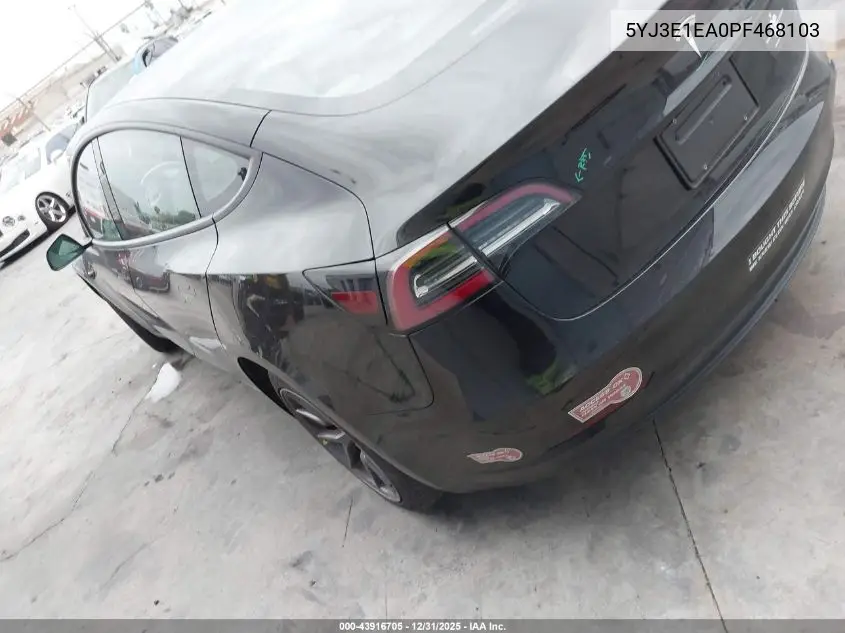 5YJ3E1EA0PF468103 2023 Tesla Model 3 Rear-Wheel Drive