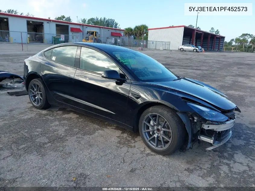 5YJ3E1EA1PF452573 2023 Tesla Model 3 Rear-Wheel Drive