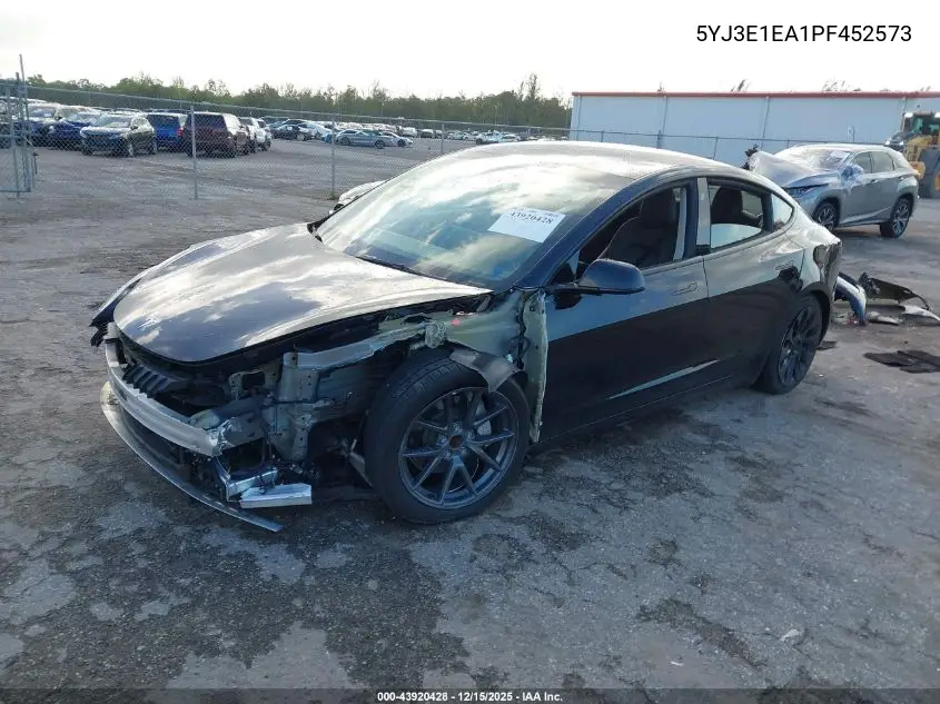 5YJ3E1EA1PF452573 2023 Tesla Model 3 Rear-Wheel Drive