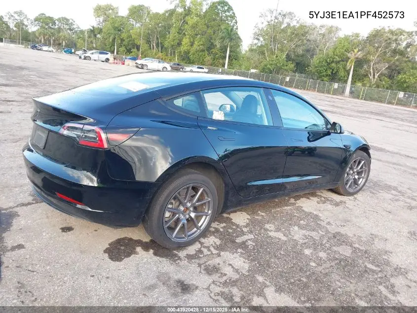 5YJ3E1EA1PF452573 2023 Tesla Model 3 Rear-Wheel Drive