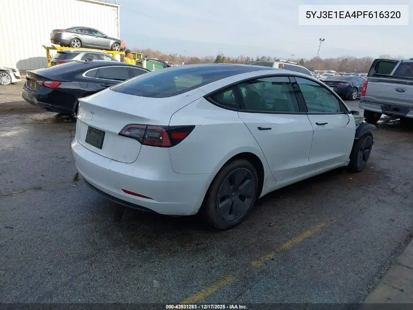 5YJ3E1EA4PF616320 2023 Tesla Model 3 Rear-Wheel Drive