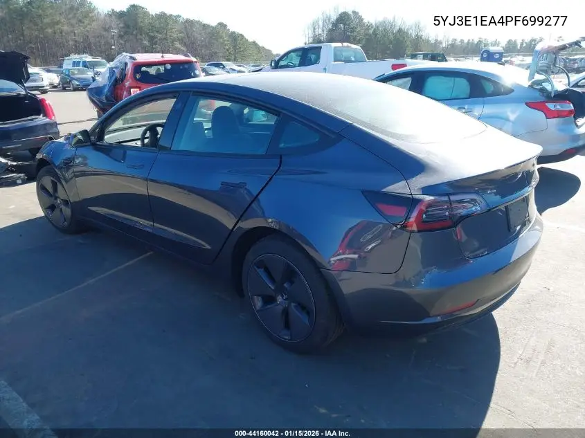 5YJ3E1EA4PF699277 2023 Tesla Model 3 Rear-Wheel Drive