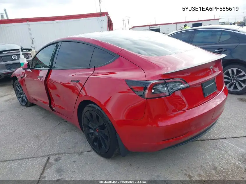 5YJ3E1EA6PF585619 2023 Tesla Model 3 Rear-Wheel Drive