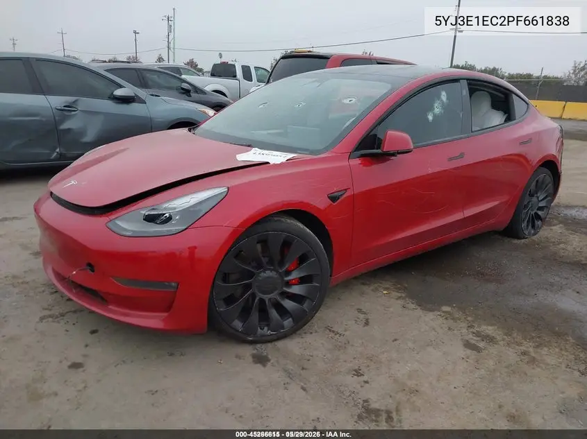5YJ3E1EC2PF661838 2023 Tesla Model 3 Performance Dual Motor All-Wheel Drive