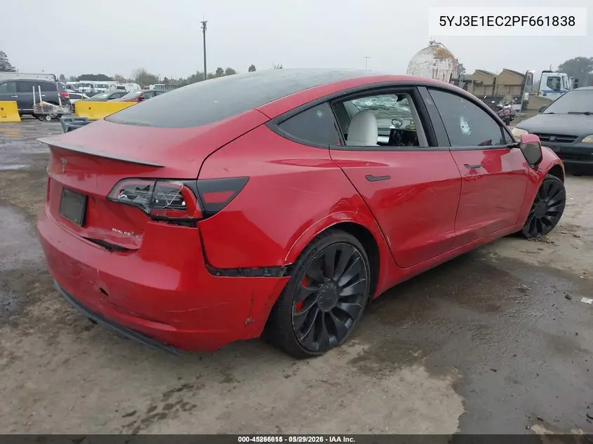 5YJ3E1EC2PF661838 2023 Tesla Model 3 Performance Dual Motor All-Wheel Drive