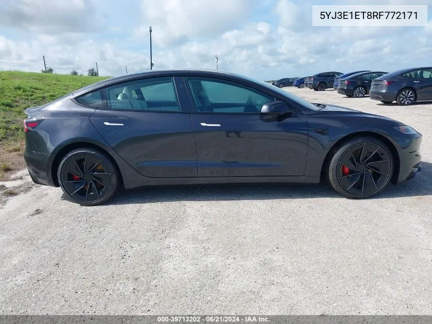 5YJ3E1ET8RF772171 2024 Tesla Model 3