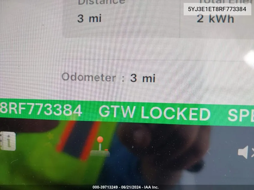 5YJ3E1ET8RF773384 2024 Tesla Model 3