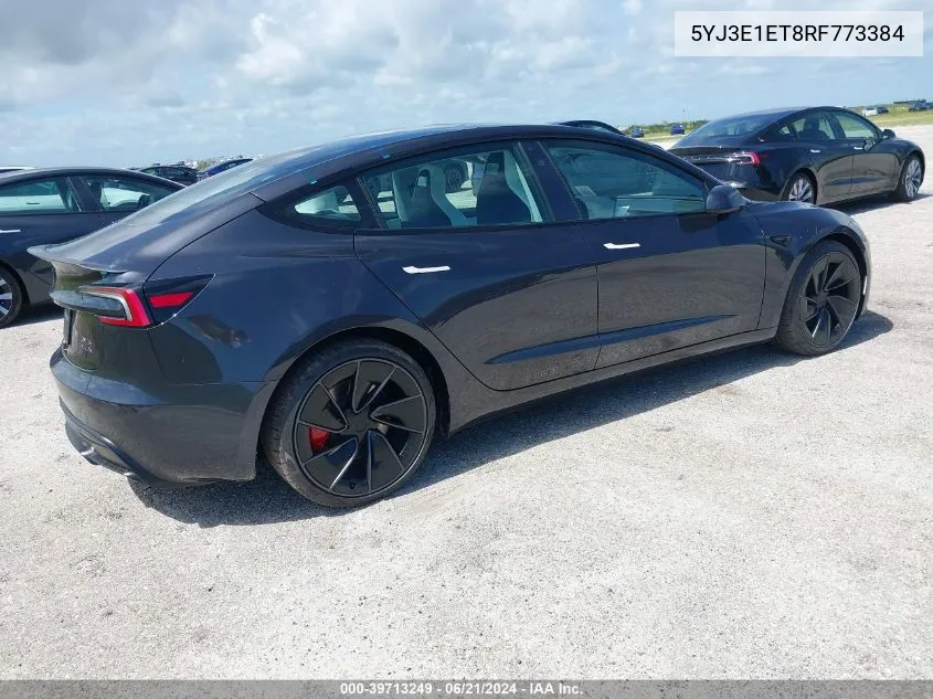 5YJ3E1ET8RF773384 2024 Tesla Model 3