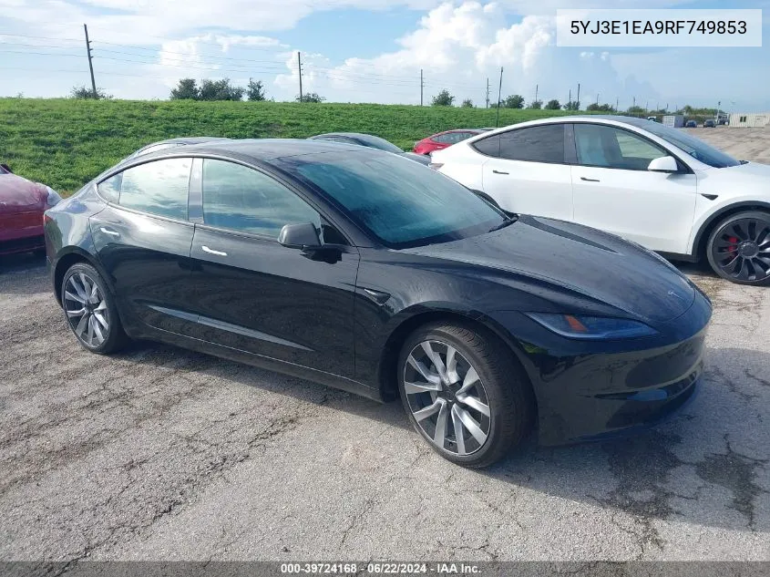 5YJ3E1EA9RF749853 2024 Tesla Model 3 Rear-Wheel Drive