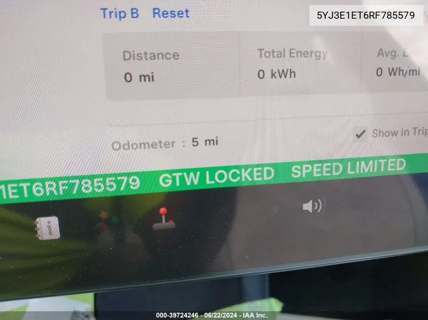 5YJ3E1ET6RF785579 2024 Tesla Model 3