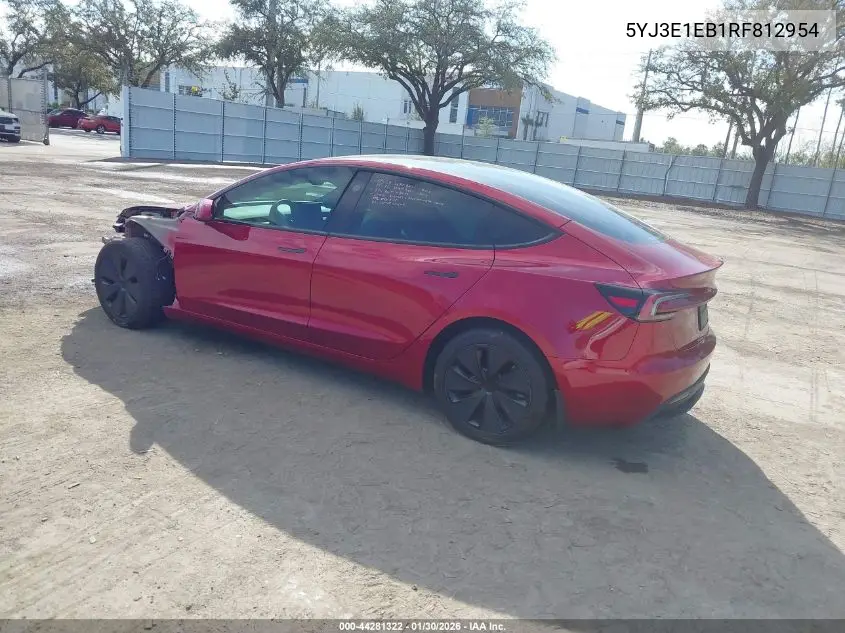 5YJ3E1EB1RF812954 2024 Tesla Model 3 Long Range Dual Motor All-Wheel Drive