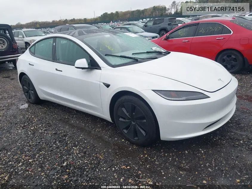 5YJ3E1EA0RF741561 2024 Tesla Model 3