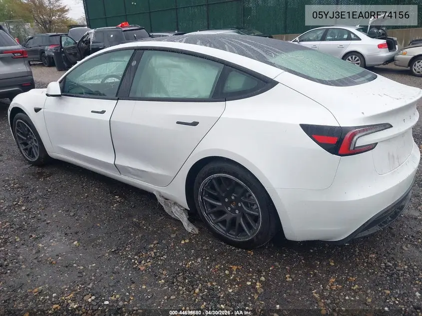 5YJ3E1EA0RF741561 2024 Tesla Model 3