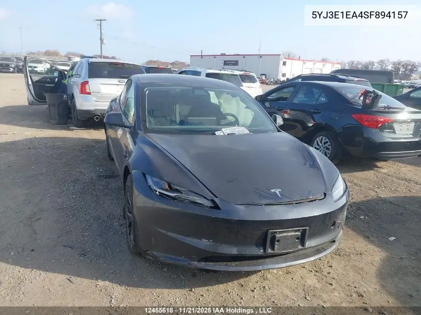 5YJ3E1EA4SF894157 2025 Tesla Model 3