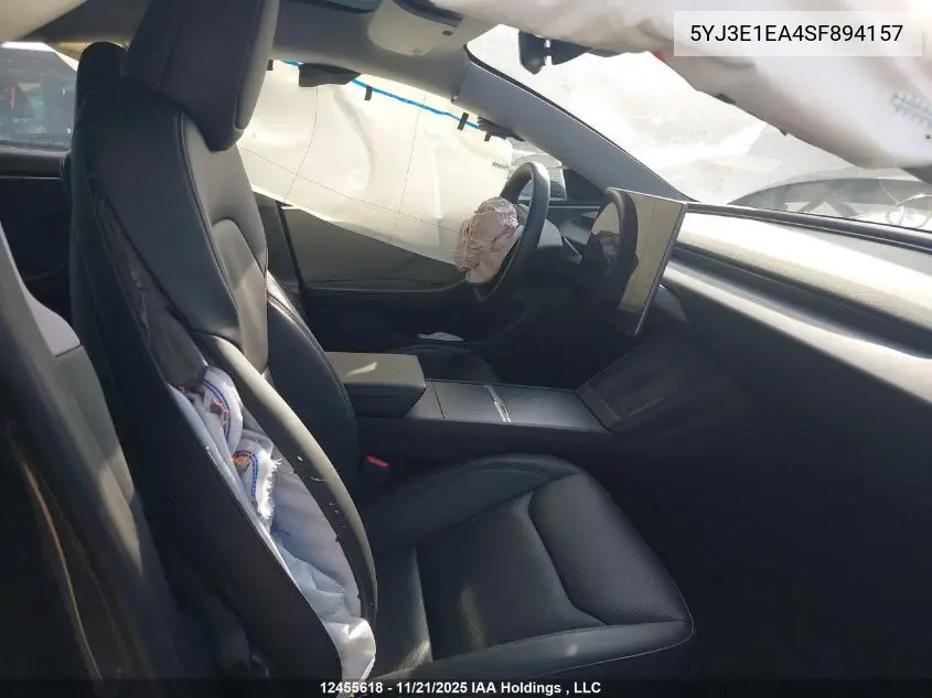 5YJ3E1EA4SF894157 2025 Tesla Model 3