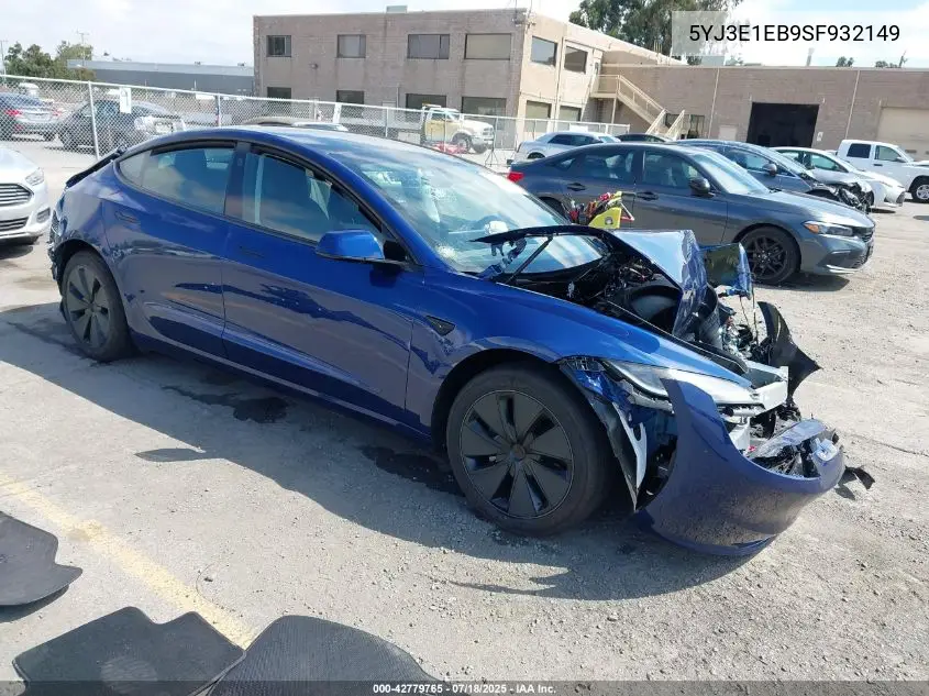 5YJ3E1EB9SF932149 2025 Tesla Model 3 Long Range All-Wheel Drive