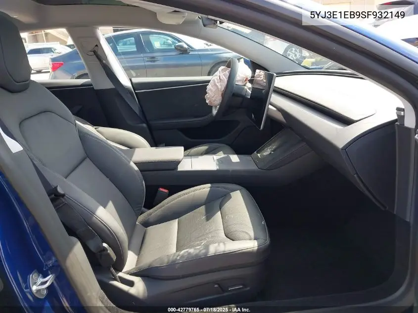 5YJ3E1EB9SF932149 2025 Tesla Model 3 Long Range All-Wheel Drive
