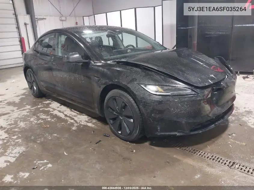 5YJ3E1EA6SF035264 2025 Tesla Model 3 Long Range Rear-Wheel Drive/Standard Rear-Wheel Drive