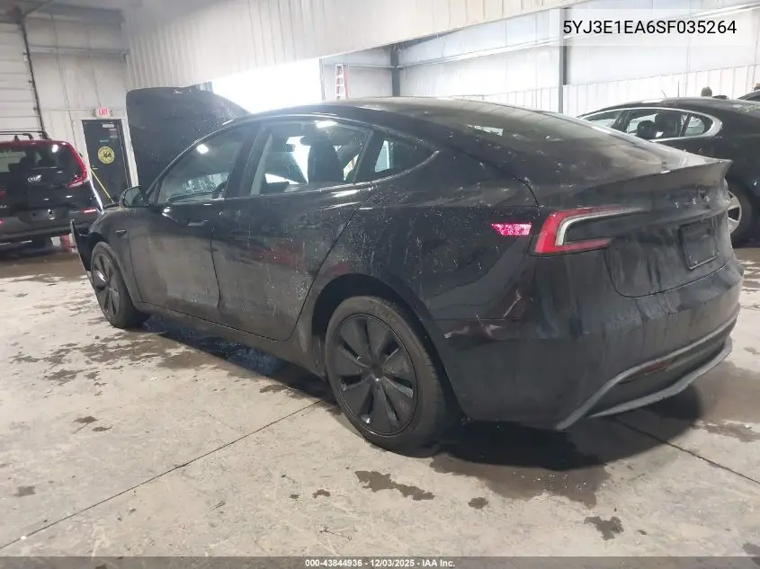 5YJ3E1EA6SF035264 2025 Tesla Model 3 Long Range Rear-Wheel Drive/Standard Rear-Wheel Drive