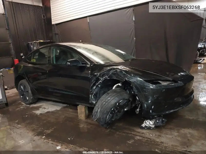 5YJ3E1EBXSF063268 2025 Tesla Model 3 Long Range All-Wheel Drive