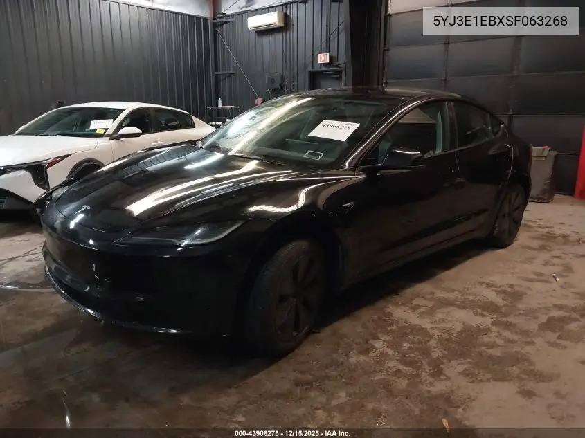 5YJ3E1EBXSF063268 2025 Tesla Model 3 Long Range All-Wheel Drive