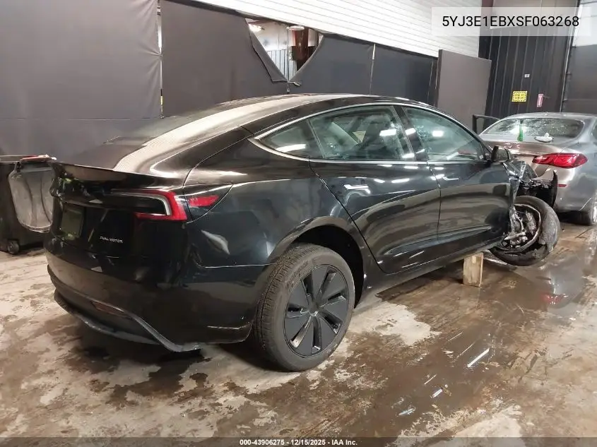 5YJ3E1EBXSF063268 2025 Tesla Model 3 Long Range All-Wheel Drive