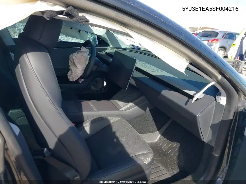 5YJ3E1EA5SF004216 2025 Tesla Model 3