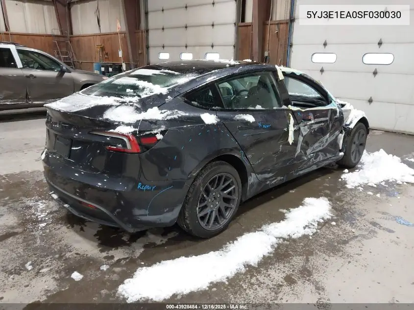 5YJ3E1EA0SF030030 2025 Tesla Model 3 Long Range Rear-Wheel Drive