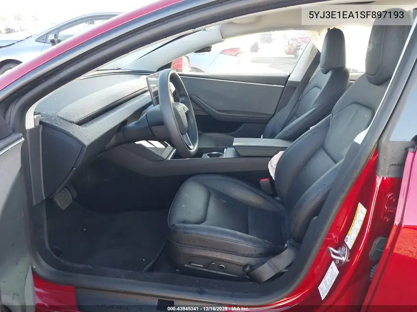 5YJ3E1EA1SF897193 2025 Tesla Model 3 Long Range Rear-Wheel Drive/Standard Rear-Wheel Drive