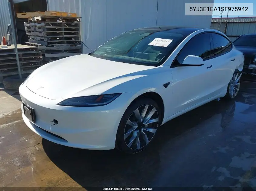 5YJ3E1EA1SF975942 2025 Tesla Model 3 Long Range Rear-Wheel Drive/Standard