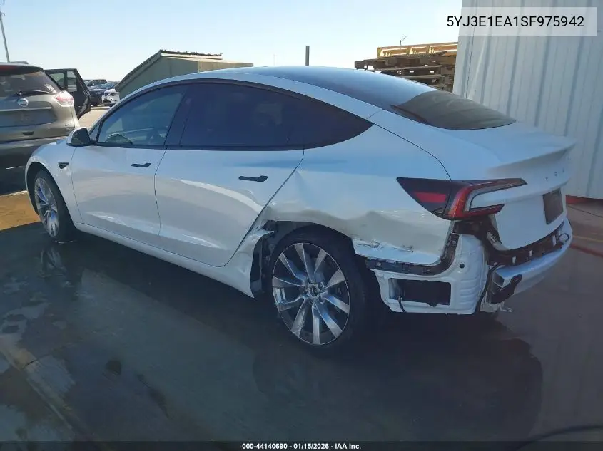 5YJ3E1EA1SF975942 2025 Tesla Model 3 Long Range Rear-Wheel Drive/Standard