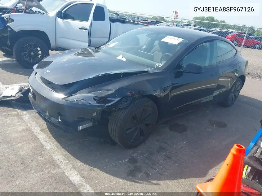 5YJ3E1EA8SF967126 2025 Tesla Model 3 Long Range Rear-Wheel Drive/Standard Rear-Wheel Drive