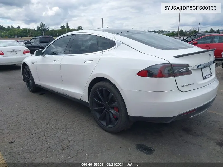 2012 Tesla Model S Performance/Signature Performance VIN: 5YJSA1DP8CFS00133 Lot: 40155206