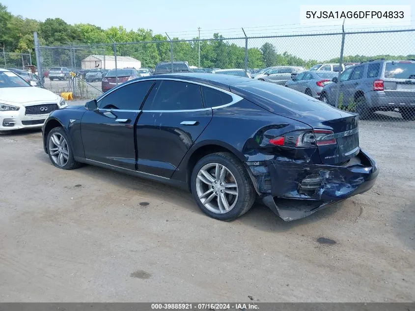 2013 Tesla Model S VIN: 5YJSA1AG6DFP04833 Lot: 39885921