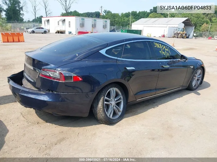 2013 Tesla Model S VIN: 5YJSA1AG6DFP04833 Lot: 39885921