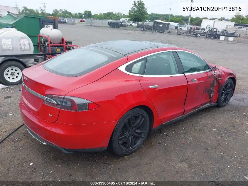 2013 Tesla Model S VIN: 5YJSA1CN2DFP13816 Lot: 39905495