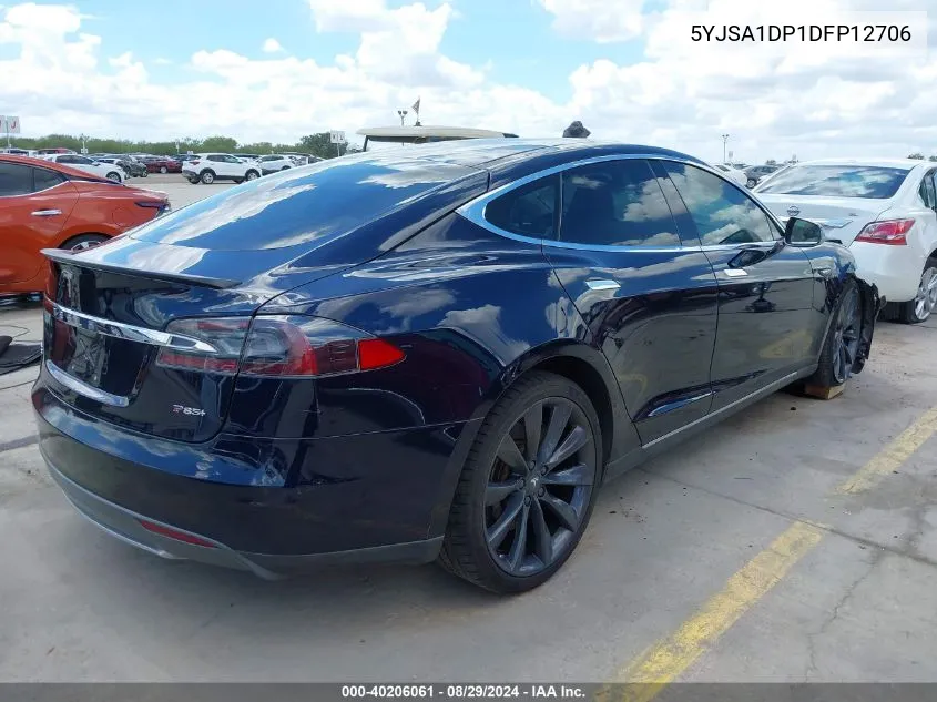 2013 Tesla Model S Performance VIN: 5YJSA1DP1DFP12706 Lot: 40206061