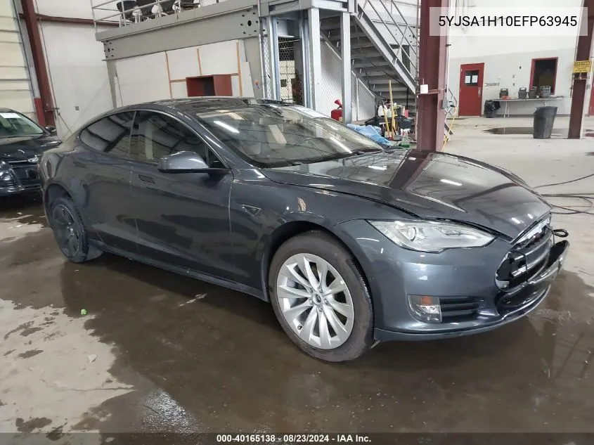 2014 Tesla Model S P85 VIN: 5YJSA1H10EFP63945 Lot: 40165138