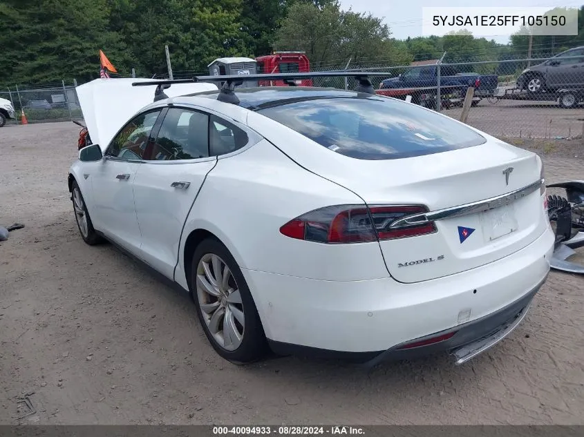 2015 Tesla Model S 70D/85D/P85D VIN: 5YJSA1E25FF105150 Lot: 40094933