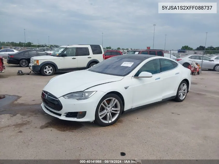 2015 Tesla Model S 70D/85D/P85D VIN: 5YJSA1S2XFF088737 Lot: 40141988